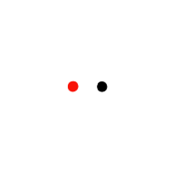 An image of a black dot and a red dot