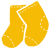 Drawing of yellow socks